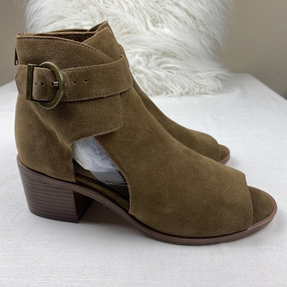 NEW Womens Sole Society Hyperion Brown  Cow Suede 3 inch Size 9
